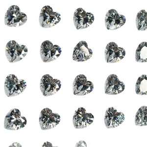 Heart Cut Cubic Zirconia Gemstone Clear For Jewelry Making 5ASPG Cut Lab Created Zircon Stone - Product Image 5