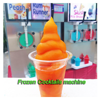 Machine à slush commerciale pour boissons glacées, 2 saveurs, yaourt, fruits, eau