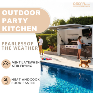 Îlot <span class=keywords><strong>en</strong></span> acier inoxydable avec barbecue intégré pour maison de piscine, patio, cour arrière, <span class=keywords><strong>cuisine</strong></span> extérieure - Product Image 2