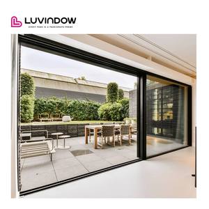 Luvindow 헤비 듀티 슬라이딩 접이식 도어 방풍 및 방수 넓은 영역 푸시 풀 오프닝 실키 부드러운 - Product Image 1