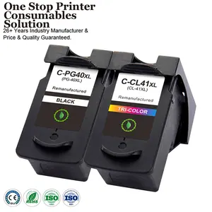 INK-POWER PG-40 PG40 PG 40 CL-41 CL41 CL 41 Premium Remanufactured Ink Cartridge for Canon Pixma MP160 MP190 IP 1800 Printer