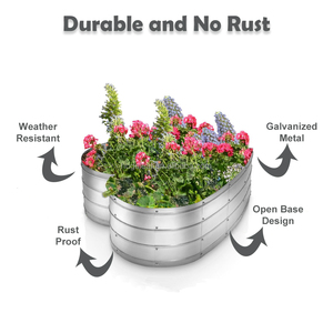 Jardinière surélevée <span class=keywords><strong>en</strong></span> <span class=keywords><strong>acier</strong></span> <span class=keywords><strong>galvanisé</strong></span> <span class=keywords><strong>en</strong></span> forme de cœur, résistante aux intempéries, pour légumes, fleurs et herbes - Product Image 3