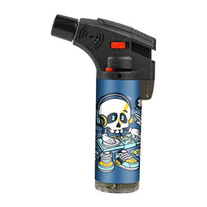 Nouvel article Briquets à gaz rechargeables personnalisés de bonne qualité Briquet à bougie torche oblique à l'épreuve du vent en usine - Product Image 3