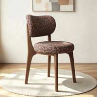 Chaise de salle à manger nordique en bois massif, mobilier de maison moderne et minimaliste, chaise de restaurant de luxe légère avec dossier, en coton et lin