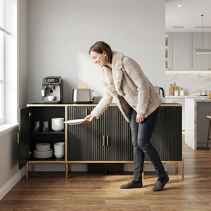 Buffet moderne de 60 pouces avec <span class=keywords><strong>rangement</strong></span>, armoire de <span class=keywords><strong>rangement</strong></span> pour salon avec pieds en métal doré pour meubles de maison - Product Image 1