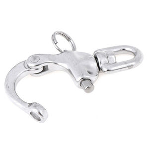 Isure 316 Stainless Steel <b>Snap</b> Shackle With Screw Collar Pin 75 Mm Metric Double <b>Hook</b> D Shape Boat Hardware - Product Image 2