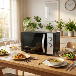 <span class=keywords><strong>Horno</strong></span> <span class=keywords><strong>Microondas</strong></span> <span class=keywords><strong>Compacto</strong></span> de 23L para Encimera, Calentamiento y Descongelación Rápidos, Electrodoméstico Multifuncional - Product Image 2
