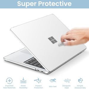 Coque rigide transparente en plastique pour ordinateur portable <span class=keywords><strong>Microsoft</strong></span> Surface Laptop 13 pouces 2025 Windows 11 Modèle 2095 - Product Image 3