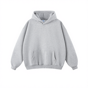 Felpa con Cappuccio Grigia da Uomo Primavera/Estate Personalizzata con Stampa LOGO <span class=keywords><strong>Lupo</strong></span> Malvagio - Product Image 2