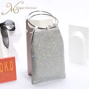 Rhinestone tote bag ladies evening bags crystal clutch handbag rhinestone money bag purse