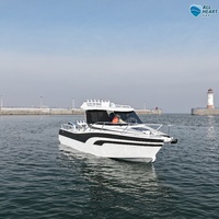 Nouveau design de bateau de pêche durable de 6.5 mètres en aluminium avec grande cabine à vendre