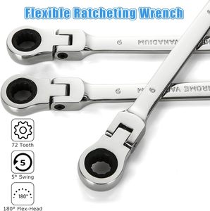 Công Cụ Phần Cứng Cải Thiện Nhà Mở Cuối Spanners Kết Hợp Ratchet Cờ Lê Với Linh Hoạt Đầu Dual-Mục Đích Ratchet Công Cụ - Product Image 5