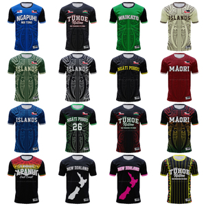 Jersey Atletik Kustom Pribadi FQ Aotearoa Maori Rugby Training Shirts Polynesian Quick Dry Mesh OEM Pakaian Olahraga Berkinerja Tinggi - Product Image 3