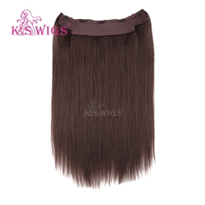 K.SWIGS 9 #   Extensiones de Cabello Humano Remy de Doble Trama, Color Marrón Oscuro, Invisibles, Lisas, de 10 a 30 Pulgadas, 100 g, Sin Clip, Tipo Halo - Product Image 3