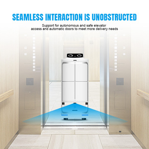 Robot de service commercial <span class=keywords><strong>autonome</strong></span> pour la livraison dans les chambres d'hôtel avec interaction vocale IA et système de navigation LiDAR - Product Image 4
