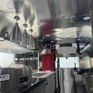 Canche Stainless Steel <b>Camping</b> Trailer <b>BBQ</b> Pizza Mobile Food Cart Truck - Product Image 6