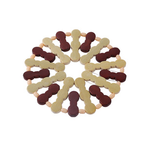 Tapete Resistente al Calor de Bambú, Forma Irregular, Color Sólido, Salvamanteles, Posavasos, Tapete para Platos, Tapete Redondo y Cuadrado para Mesa - Product Image 5