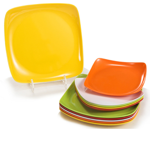 Vaisselle de table en plastique, impression colorée personnalisée sans bpa, plateau de chargeur en mélamine maroc carré, 1 pièce - Product Image 3