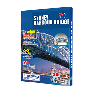 Puzle de papel 3D de puente famoso para niños, 33 piezas - Product Image 1