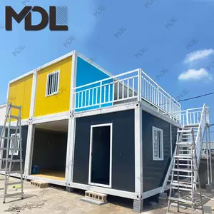 20ft 40ft Ready Prefab Containers Detachable Container Office Prefab Modular Home Flat Pack Container House On Wheel