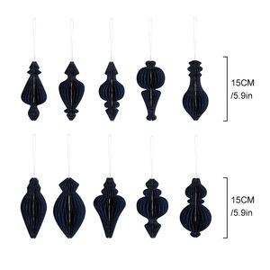 Ornements <span class=keywords><strong>de</strong></span> <span class=keywords><strong>Noël</strong></span> suspendus <span class=keywords><strong>en</strong></span> <span class=keywords><strong>papier</strong></span> structure nid d'abeille <span class=keywords><strong>3D</strong></span>, écologiques et pliables, pour décorations d'arbre <span class=keywords><strong>de</strong></span> <span class=keywords><strong>Noël</strong></span> et <span class=keywords><strong>de</strong></span> fenêtre, vente directe usine ODM/OEM - Product Image 4