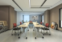 Tables de réunion pliantes LEADCOM LS-4-8A, structure moderne et durable, tables de formation pliantes en acier pour le bureau