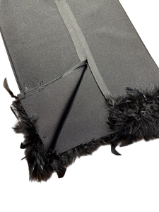 <span class=keywords><strong>Abito</strong></span> lungo da donna elegante <span class=keywords><strong>nero</strong></span> con <span class=keywords><strong>piume</strong></span> e perline, a maniche corte, stile impero, per serate di gala, feste e club, vestito dritto estivo sexy da celebrità - Product Image 6