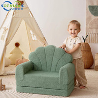 Canapé-lit pliable 2-en-1 pour tout-petits en mousse haute densité compressée, confortable pour bébés et enfants, production d'usine de matières premières
