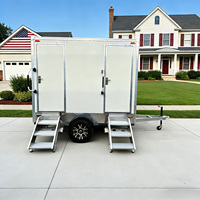 Toilettes mobiles de luxe personnalisées, conteneur portable pour extérieur public, remorque mobile de luxe