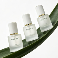 Flacon de lotion en verre givré de 30 ml, flacon de recharge de fond de teint de luxe vide, flacon cosmétique à vaporisation fine