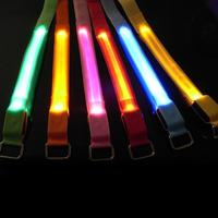 Bracelet de nuit personnalisé, bracelet de sécurité réfléchissant fluorescent, bracelet réglable pour la course à pied, luminescent dans le noir
