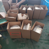 175 pièces Assiettes jetables en plastique à bordure dorée, élégantes et robustes, pour desserts de fête et mariages, ensemble de vaisselle