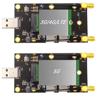 Adaptateur Module Sans Fil Port USB 3.0 vers Logement NGFF M.2 Clé B avec Double Emplacement Nano SIM et 2 Antennes pour Modem WWAN 5G 4G GSM LTE