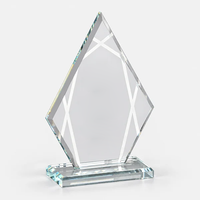 Trophée en verre personnalisé vierge en forme de bouclier, plaque de récompense en cristal avec logo gravé, souvenir, trophée en verre pour cérémonie de remise des prix d'entreprise