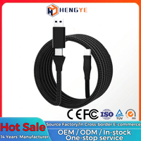 Câble USB Type C Premium 60W à charge rapide, tressé en nylon, 1,5 m, noir et blanc, pour smartphones, tablettes, ordinateurs portables, écouteurs, données haute vitesse pendant 12 mois