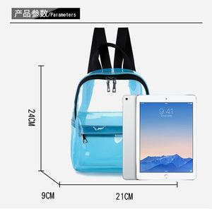 Custom Waterproof Personalized <b>Clear</b> Pvc Transparent Mini <b>Backpack</b> Ladies Women <b>Backpack</b> - Product Image 4