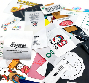 <span class=keywords><strong>Etiquetas</strong></span> de Ropa <span class=keywords><strong>para</strong></span> Chaquetas de Exterior, Resistentes al Desgaste, de Poliéster, Resistentes a la Abrasión, Lavables, Cortadas con Láser, Ecológicas, Reutilizables - Product Image 5