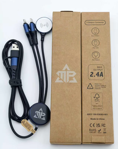 Câble de charge sans fil en aluminium 6-en-1 pour Apple Watch iPhone USB-C Light Up 120cm Eco Smartwatch - Product Image 5