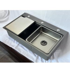 Leimanxi Surface d'électrolyse d'évier en acier inoxydable SUS304 à soudure manuelle Finition naturelle 3 + 0.75mm d'épaisseur Modèle 7046 - Product Image 3