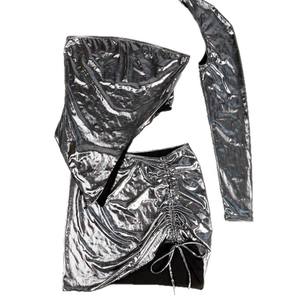 Viviblook Z0112ST01 Nouvelle tenue sexy pour femmes, corset sans bretelles, manches longues, mini-jupe, ensemble pour femmes, taille plus, ensemble jupe 3 pièces - Product Image 5