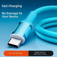 Câble tressé USB-A USB-C personnalisé 1m 3A Charge rapide Câble de données en cuivre pur tressé en nylon pour téléphone portable, ordinateur, imprimante