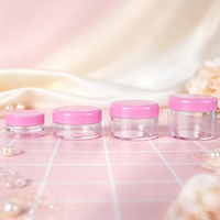 Mini pots cosmétiques ronds portables vides personnalisés de 3g, 5g, 10g avec couvercles pour échantillons de crème