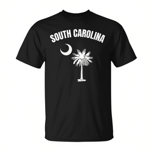 T-shirt fierté de l'état de Caroline du Sud avec drapeau Palmetto Moon State - Product Image 2