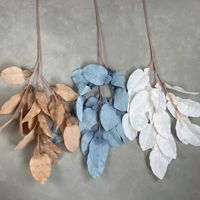 Artificial Magnolia Leaves Stem Pick Fake Magnolia Leaves Bunch For Wholesale In Yiwu City