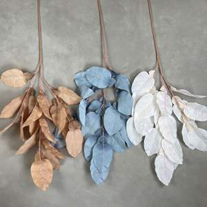 أوراق اصطناعية مع ساق، باقة أوراق ماغنوليا مزيفة للبيع بالجملة في مدينة ييوو - Product Image 1