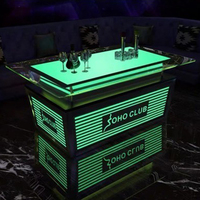 Meubles de bar cool/boîte de nuit/Ktv/boîte de nuit/led Cube Table narguilé salon meubles canapé ensemble pièces centrales Table