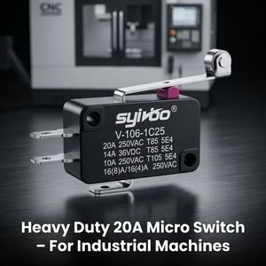 <span class=keywords><strong>Micro</strong></span>-interrupteur de fin de course en plastique V-106-1C25 avec levier à charnière long, momentané SPDT 1NO 1NC, à <span class=keywords><strong>action</strong></span> rapide, IP40 - Product Image 1