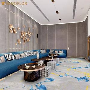 سجاد أرضي تجاري بنمط زهري مخصص من النايلون ذو وبر حلقي للمكاتب والفنادق والمنازل - Product Image 3