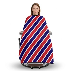 New Custom Printed Waterproof Eco-Friendly Barber Capes Unique Eye-Catching Personalized Silk Polyester Barbershop Haircut Capes - Product Image 1