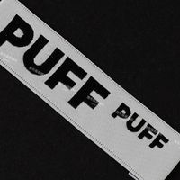Étiquette tissée en satin blanc, lavable, résistante à la décoloration, écologique, avec logo personnalisé et texte noir central, pour col de t-shirts, en rouleau